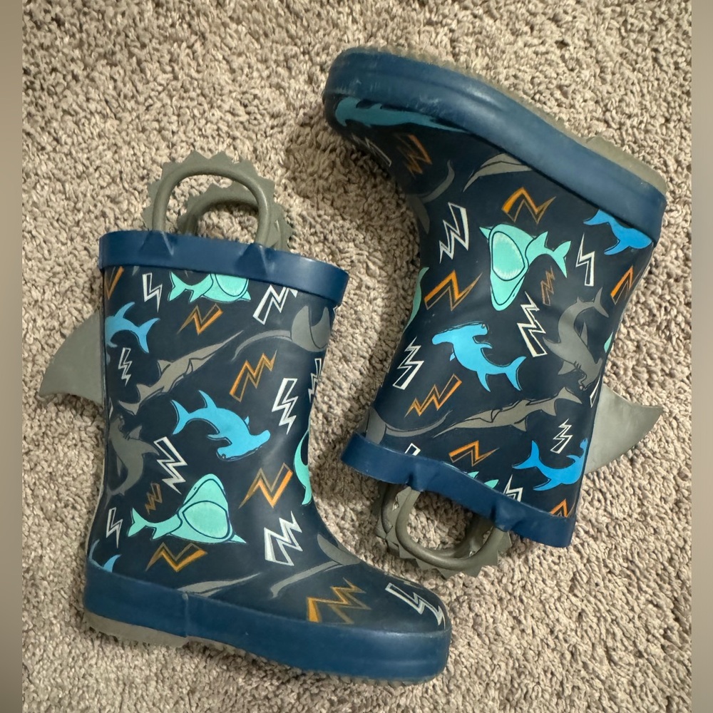 Boys Shark Rain Boots